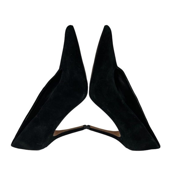 Vince Camuto Black Suede Pointed Toe Heels Size 4 1/2 Women’s - Picture 3 of 6